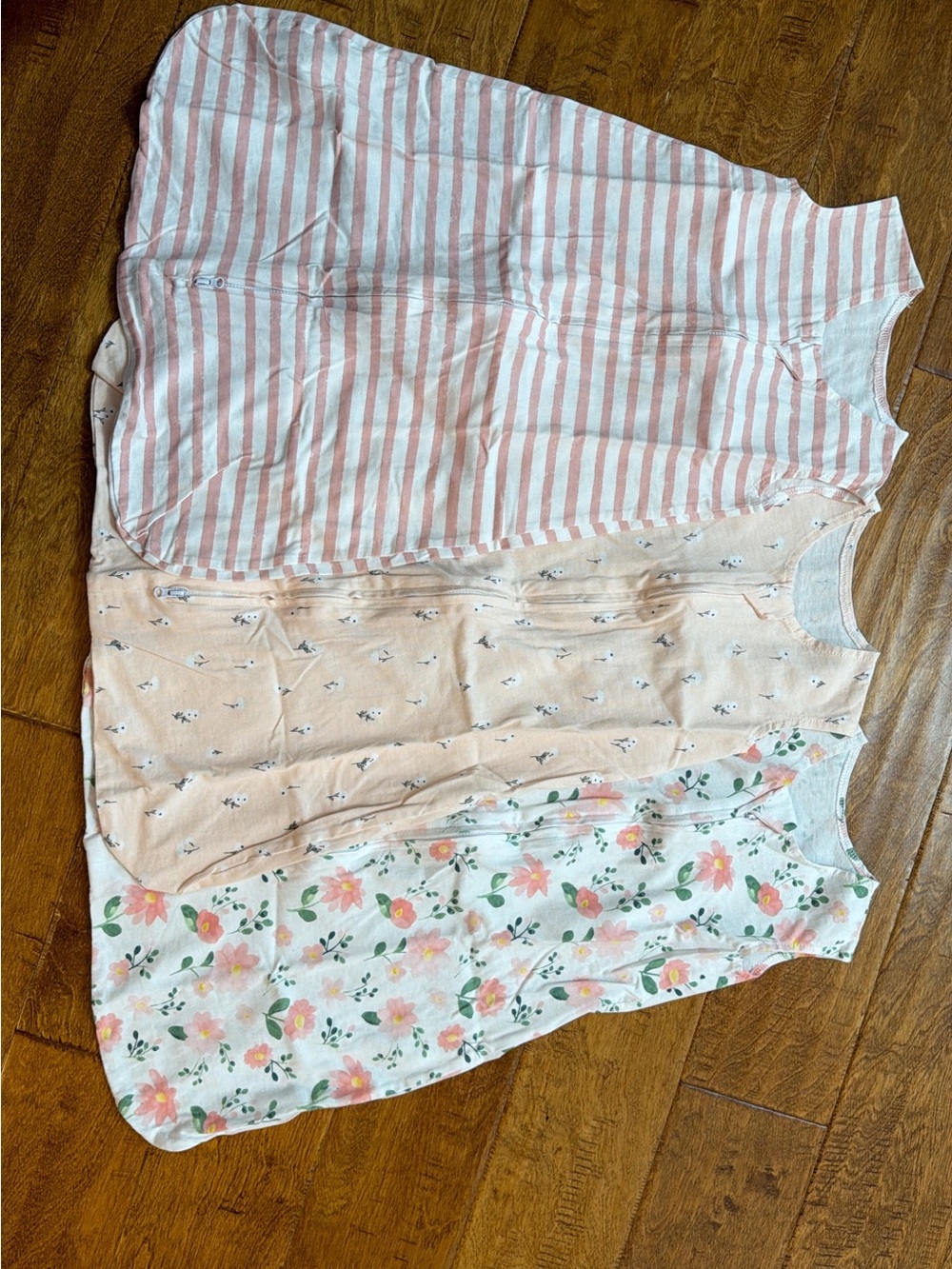 Baby Sleep Sacs Pink Multi-Print Sleeveless Soft Floral & Stripe